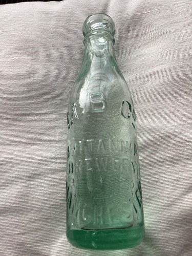 Vintage glass bottle m - glass,