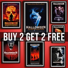 Halloween Classic Retro Vintage Movie Film Posters Horror Poster Print Wall Art