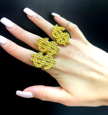 3 x Dollar Gold Rings Unisex