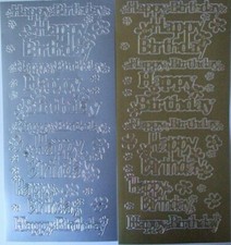 2 sheets of Happy Birthday
