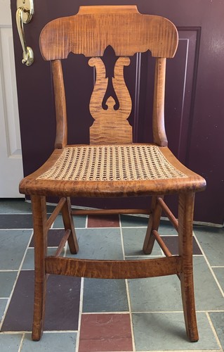 Antique tiger maple - maple, chair