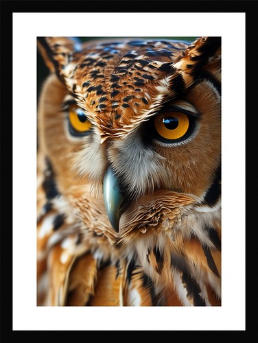 Stunning owl framed - framed, wall