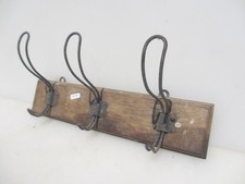 Antique Wooden Coat Rack Iron