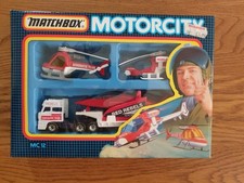 Vintage Matchbox Motorcity MC-12 Aircraft Set, Used Good Condition, c1987