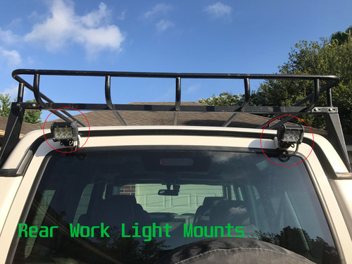 Rear work light mount for - light, land