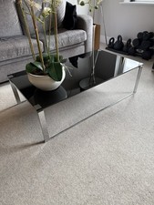 Black Glass and Chrome Coffee