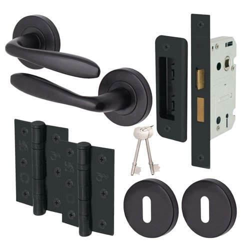 Black door handle sets with - door,