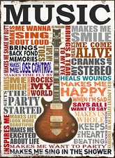 VINTAGE MUSIC POSTER PRINT
