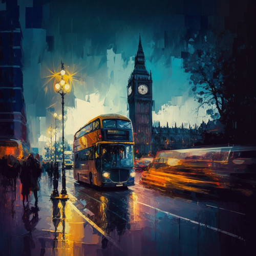 Big ben oil painting - big,