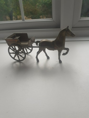 Brass horse and cart trap - brass,
