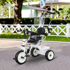 Kids Tricycle Trike Children Smart Toddler Ride on 3 Wheels Canopy Handle Safety
