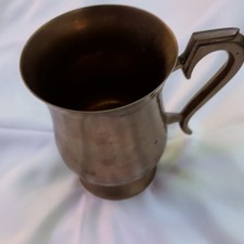 Vintage Brass Tankard Footed