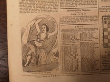 1844 newspaper print - 1844, a
