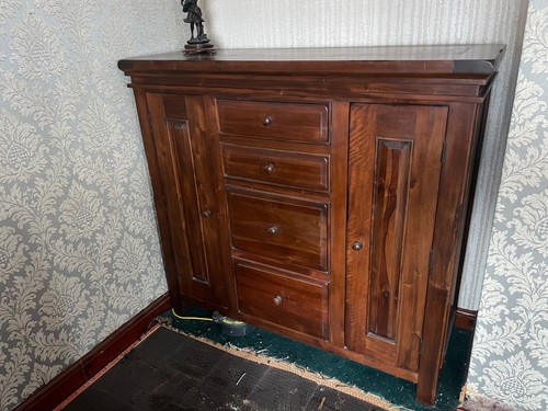 Pine tall sideboard - sideboard, draws