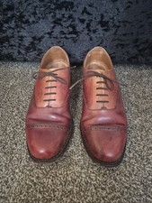 RARE MENS Brown Leather Brogue SIZE7.5- Ian Munro Of Dorking With TIMPSON Heels