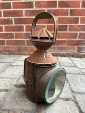 OLD RAILWAY HAND LAMP LANTERN - STAMPED LNER
