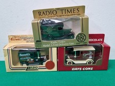 3 x Lledo Days Gone Radio Times Cadbury Bassett Promotional Die-Cast Vans