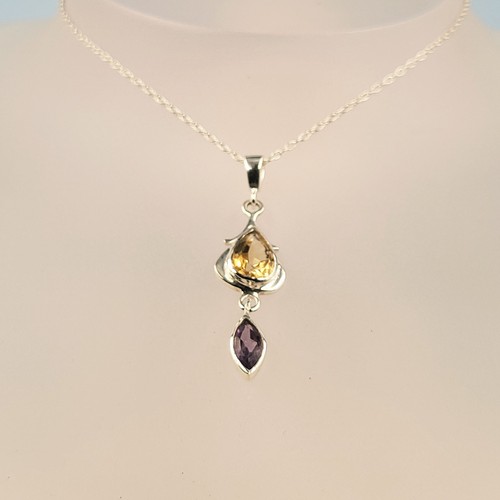 Citrine amethyst silver - &,