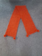 Handmade Knitted Rust Scarf