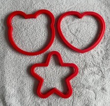 3 silicone mould teddy bear head heart star non stick baking cooking