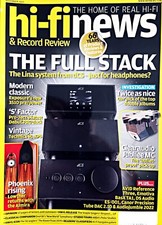 TECHNICS PRO-JECT  EXPOSURE CLEARAUDIO dSC LOWTHER AVID HI-FI NEWS 2022 £3.99