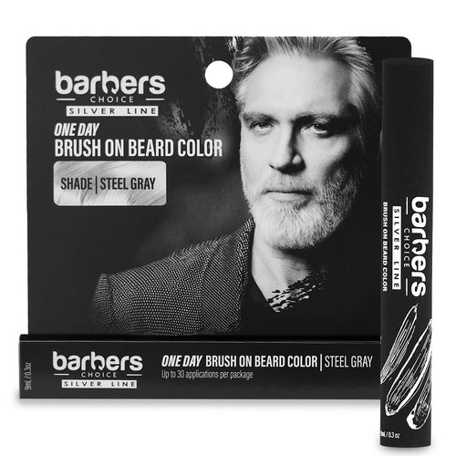 Godefroy silver fox brush - silver,
