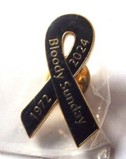 Irish Republican Bloody Sunday 52nd Anniv 2024 Commemorative Black Ribbon Badge
