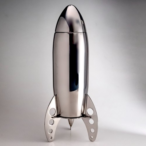 Rocket cocktail shaker - cocktail, chrome