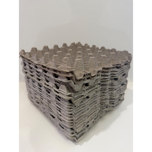 Lot gray cardboard egg - of,