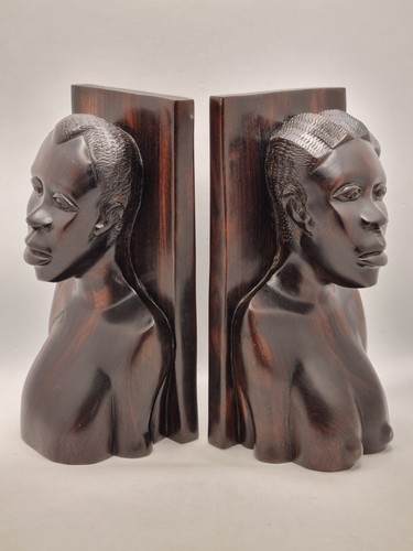 Vintage heavy dark wood hand - dark,