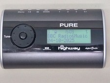 Pure Highway In-Car DAB Digital Radio Black & Grey QuickScan Backlit LCD Display