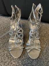 Atmosphere Womens Silver Sandals Soze 6 UK