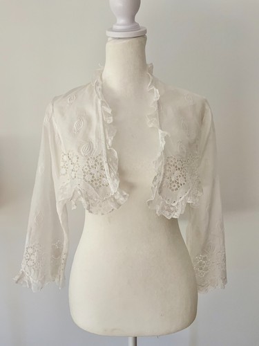 Antique edwardian lace bed - antique,