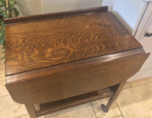 Edwardian oak drink cart - drink,