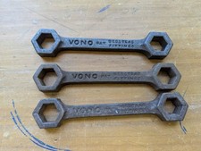 3x Collectible Vintage Cast Iron Vono Beds Bedstead Fittings Spanner. BA