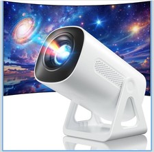 Projector 2025 Mini Portable Projector with Built in WiFi and Bluetooth 4K 1080P