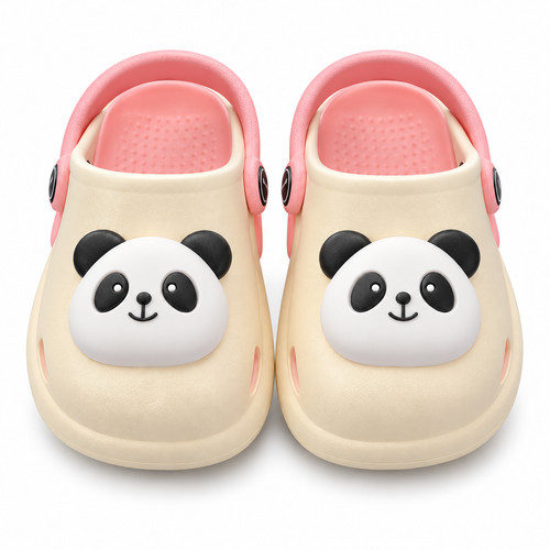 Kids panda clogs cream pink - clogs,