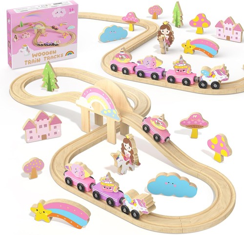 Wooden train set toddler - train,