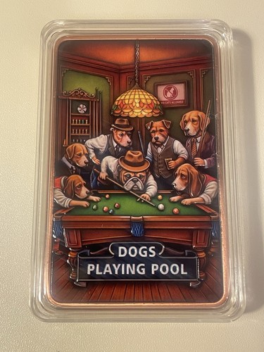 Dogs playing pool 999 - dogs, 5