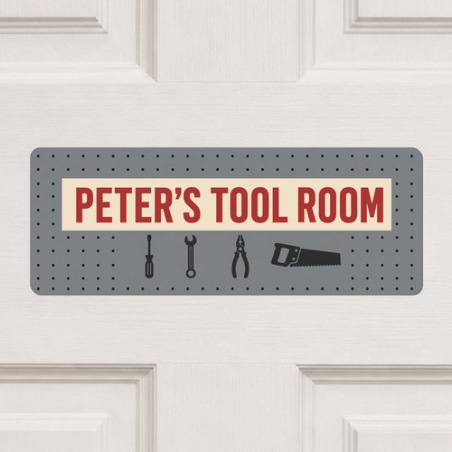 Personalised workshop door - personalised,