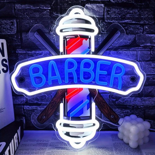 Barber shop neon led - shop, sign