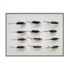 BARBLESS Diawl Bach Trout flies, 12 Pack Diawl Bach Nymph, Mixed Colours