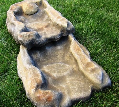 Garden pond waterfall sections - garden,