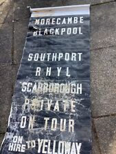 Linen Bus Coach Destination Blind Original Cloth Used On Hire Yelloway Football