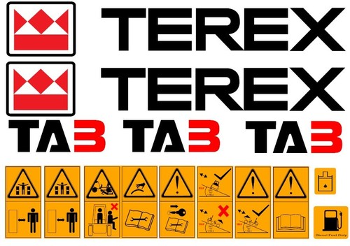 Terex ta3 dumper decal sticker - dumper,