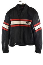 HEIN GERICKE Black Textile Motorbike Jacket size L Mens Full Zip Riding Touring