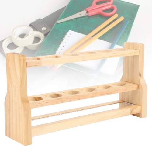 Wooden test tube - test, rack