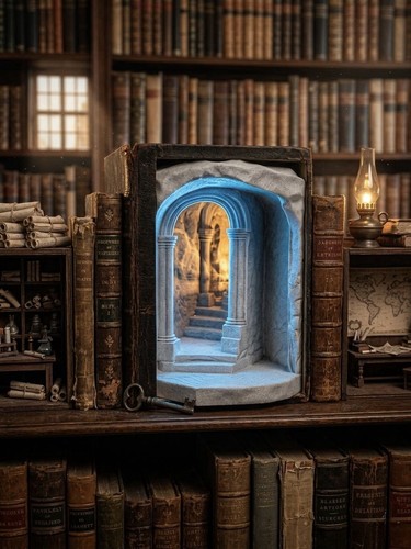 Fantasy book nook shelf - fantasy,