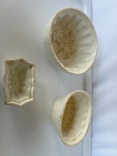 Ironstone jelly pudding molds - jelly,