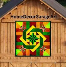 Barn Quilt Metal Sign, Five
